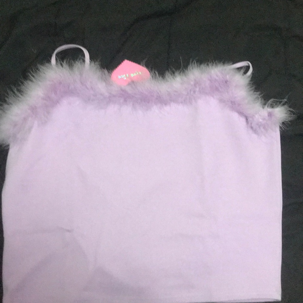 Dolls kill violet cropped tank